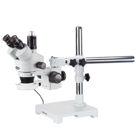 Microscopio Estéreo Con Zoom Trinocular Con Soporte Amscope